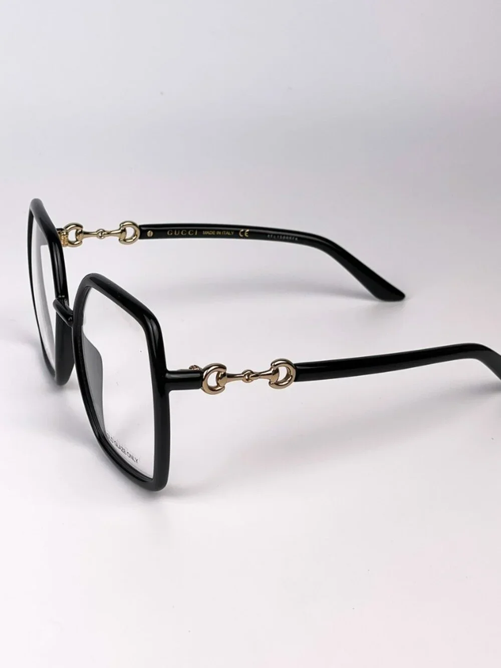 GUCCI GG0890O 001 SHINY BLACK OVERSIZED SQUARE EYEGLASSES
